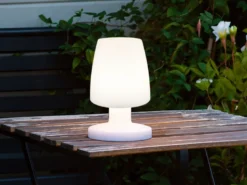 Wiederaufladbare Akku LED Tischleuchte DORA für draußen, Höhe 20cm