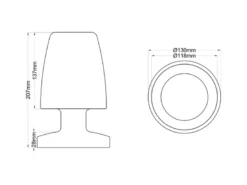 Wiederaufladbare Akku LED Tischleuchte DORA für draußen, Höhe 20cm