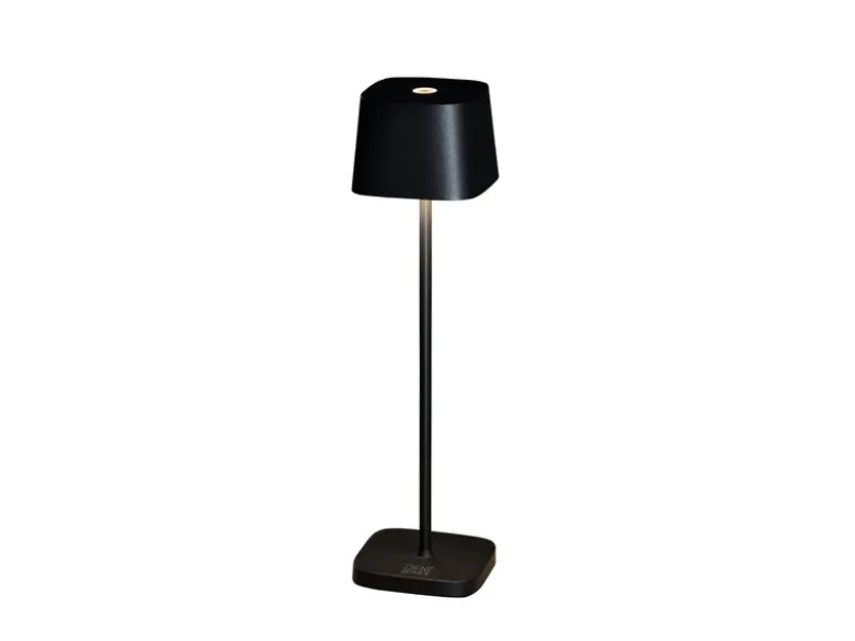 Wiederaufladbare LED Outdoor Tischleuchte CAPRI dimmbar in Schwarz, Höhe 25cm