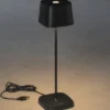 Wiederaufladbare LED Outdoor Akku Tischleuchte CAPRI dimmbar Schwarz, Höhe 36cm