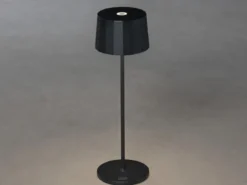 Wiederaufladbare LED Outdoor Akku Tischleuchte POSITANO dimmbar Schwarz, H: 35cm