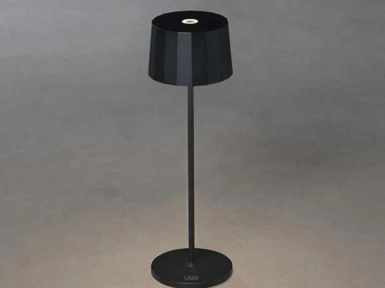 Wiederaufladbare LED Outdoor Akku Tischleuchte POSITANO dimmbar Schwarz, H: 35cm