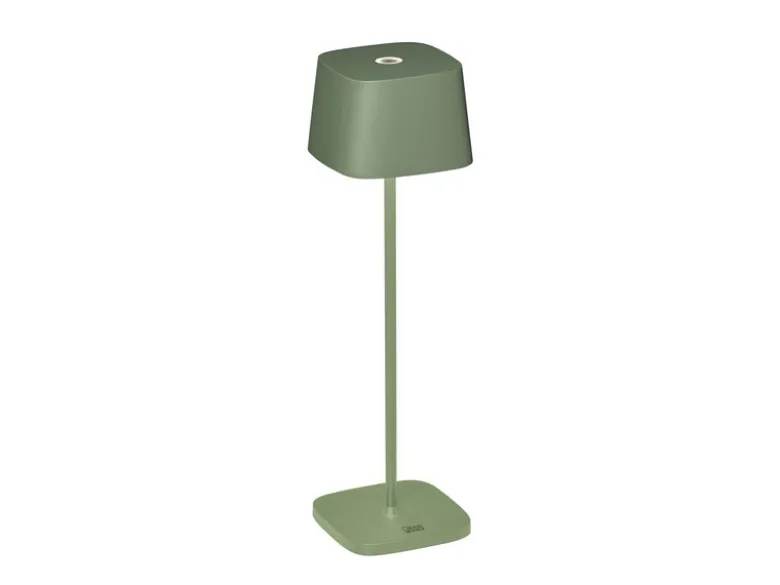Wiederaufladbare LED Outdoor Akku Tischleuchte CAPRI dimmbar Grün, Höhe 36cm