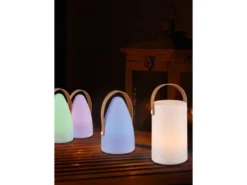 Wiederaufladbare LED Tischleuchte 2er SET Farbwechsel, Akku, USB Höhe 20cm