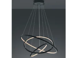 WIZ LED Pendellleuchte AARON Anthrazit mit Fernbedienung, Ø 80cm