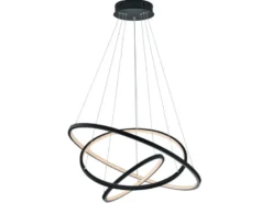 WIZ LED Pendellleuchte AARON Anthrazit mit Fernbedienung, Ø 80cm