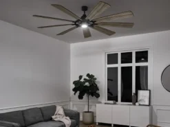 XXL Deckenventilator GENTRY mit Licht & wendbaren Flügeln in 2 Dekoren, Ø 216cm