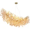 XXL LED Kronleuchter Gold 16-flammig mit Glas Kristall 2-farbig, Breite 150cm