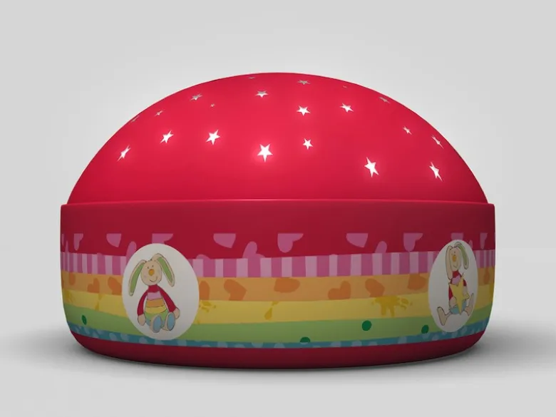 Zauberhaftes Nachtlicht Rainbow Rabbit Sternprojektor LED-Farbwechsler 3 Farben