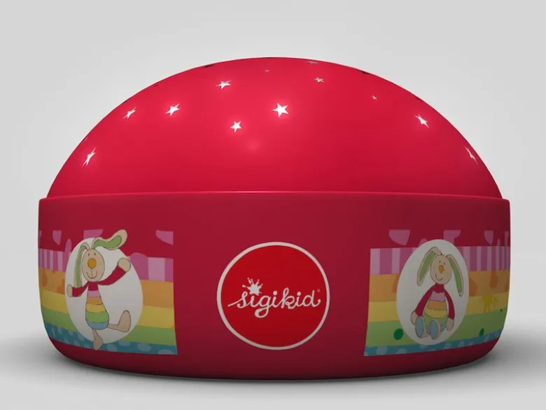 Zauberhaftes Nachtlicht Rainbow Rabbit Sternprojektor LED-Farbwechsler 3 Farben