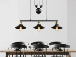 Zugpendelleuchte LENIUS 3-flammig höhenverstellbar bis 180cm, Breite 92cm