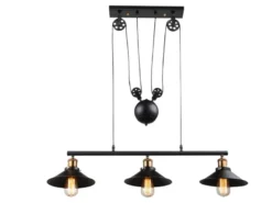 Zugpendelleuchte LENIUS 3-flammig höhenverstellbar bis 180cm, Breite 92cm