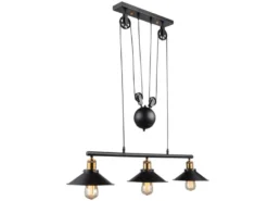 Zugpendelleuchte LENIUS 3-flammig höhenverstellbar bis 180cm, Breite 92cm